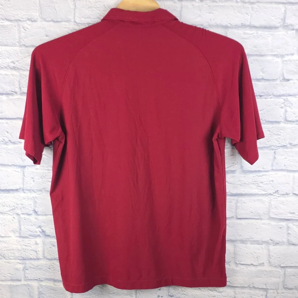 Nike Golf Polo Red Mens Fit Dry 1/4 Quarter Zip Short Sleeve Size XL